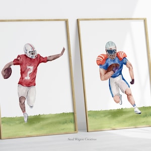 American Football Wall Art, Sports Prints for Boys Room, Football Nursery Prints, Football Player Gift, Toddler Football Kids Room, Digital