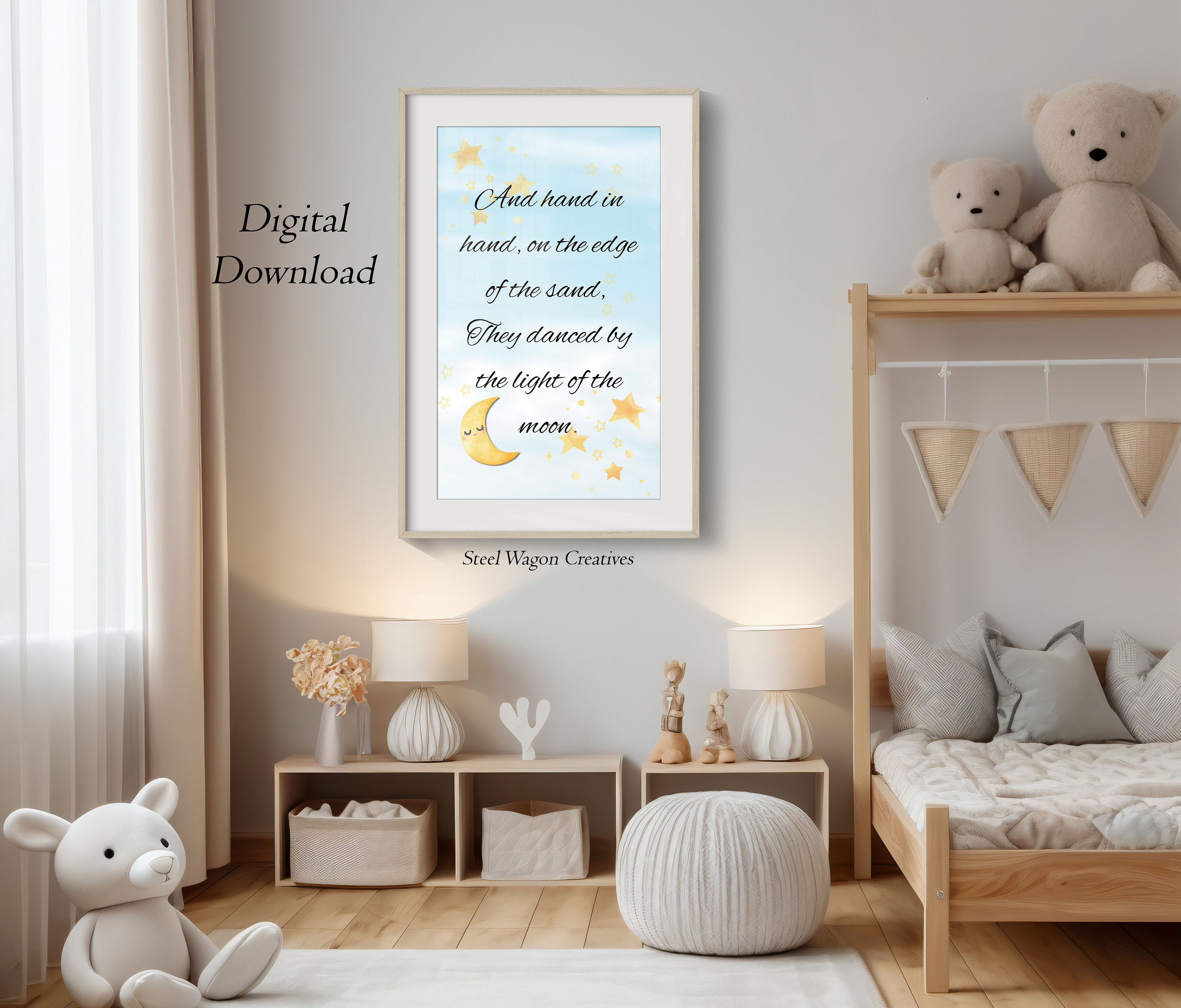 Nursery Rhyme Kids Room Art Print, Famous Quote Printable Wall Art ...