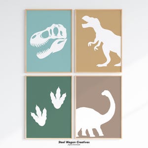 Dinosaur Nursery Decor, Animal Wall Art, Dino Nursery Artwork, Boys Room Decor, Colorful Nursery Art Prints, Whimsical Bedroom Wall Decor