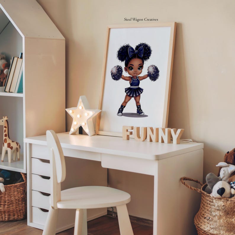 Cheerleading Prints Girls Room Poster Nursery Wall Art - Cheer Wall Art ...