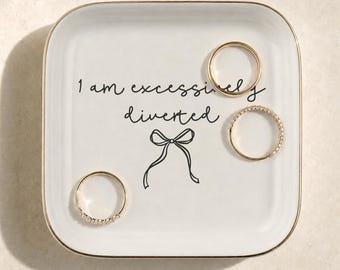 Jane Austen Quote Ceramic Jewelery Dish, Pride and Prejudice Book Lover Gift, Ring dish for reader