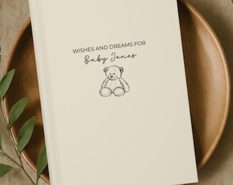 Gastenboek babyshower, we can Bearly Wait themadouche, custom welkomstboek teddybeer, notitieboek gepersonaliseerde wensen voor baby