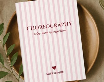 Personalized choreography journal, Custom Dance Teacher Gift, Ballet Teacher Appreciation Gift, Dance Recital Gift, Recital Notes Tween Gift