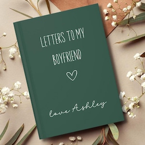 Cuaderno personalizado de cartas a mi novio, regalo de aniversario de novia, regalo de citas personalizado, querido novio
