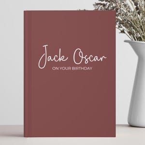 Diario de recuerdos personalizado con cartas de cumpleaños, cartas para mi hijo e hija, libro de recuerdos personalizado para padres de niños pequeños, regalo para nuevas mamás
