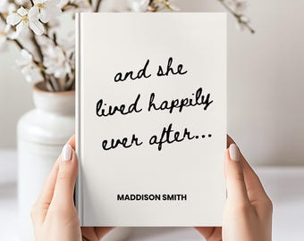 Personalized Divorce Gift Journal, She Lived Happily Ever After Notebook, New Chapter Life Transition Gift