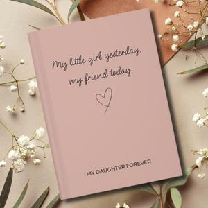 Regalo de bodas personalizado para hija de mamá y papá, diario de recuerdo de boda de mi pequeña niña, cartas para mi hija, regalo de cumpleaños de Navidad.