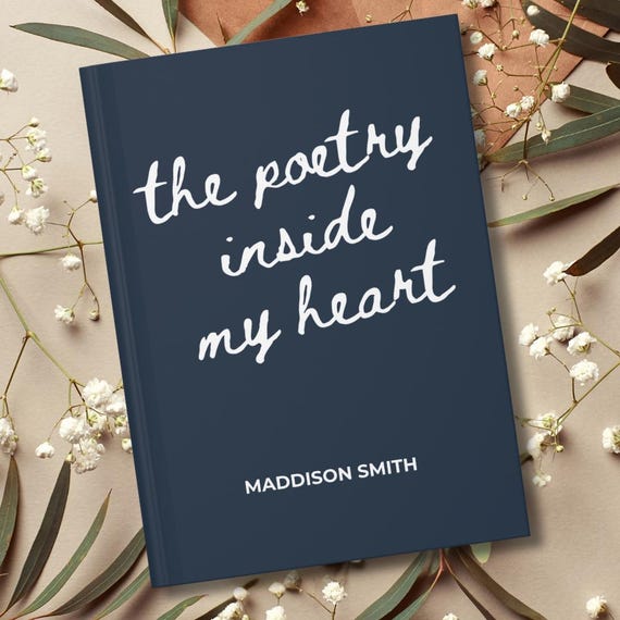 Personalized Poetry Journal, Custom Poetry Lover Gift