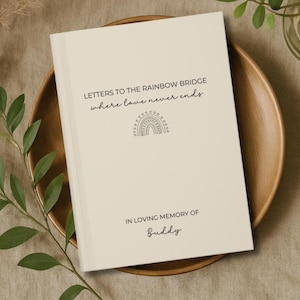 Letters to My Dog Personalized Journal, Dog Memorial Gift Custom Book, Loss of Dog Gifts, In Memory of Dog Sympathy Present, Dog In Heaven