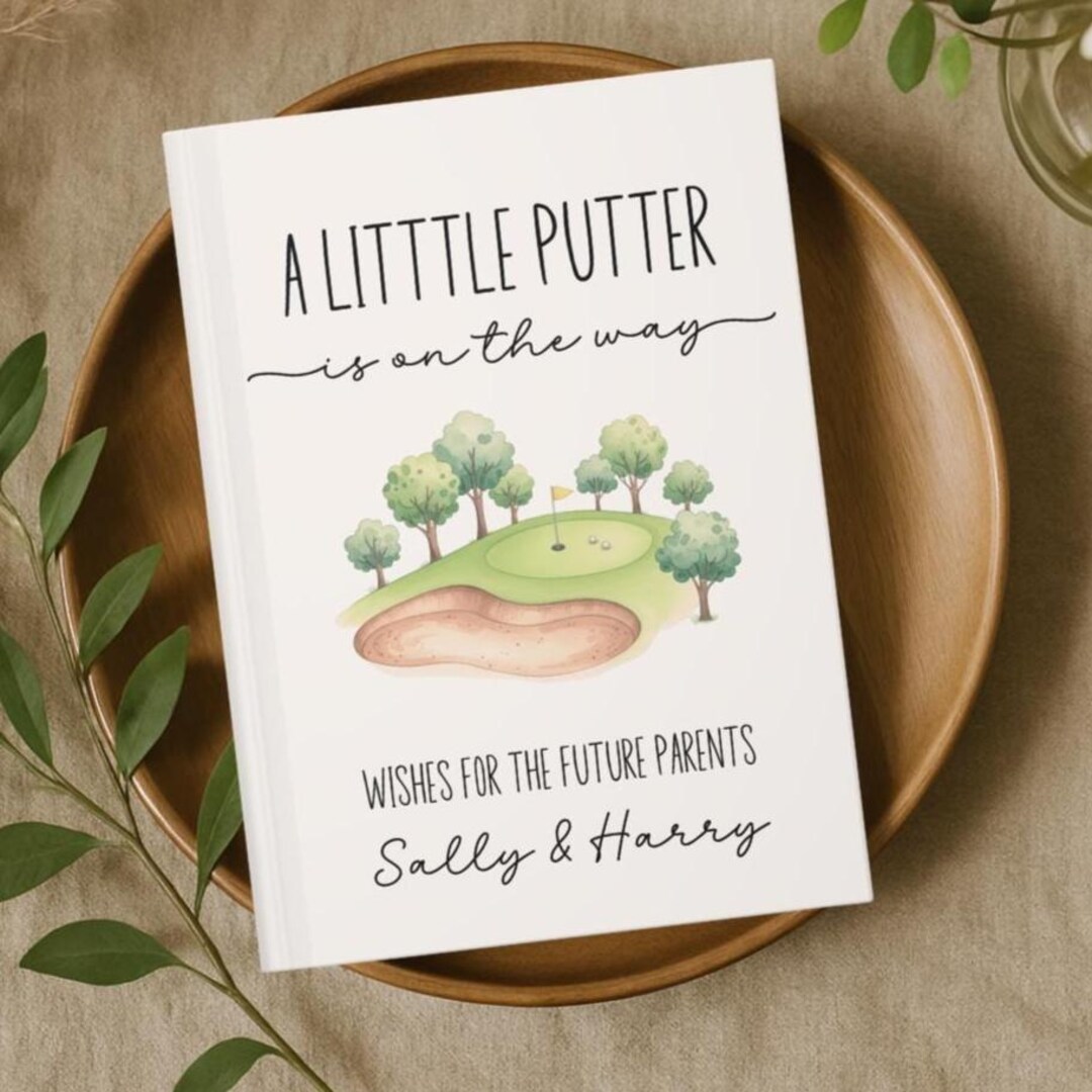 A Little Putter is on the Way Baby Shower Guestbook, New to the Club ...
