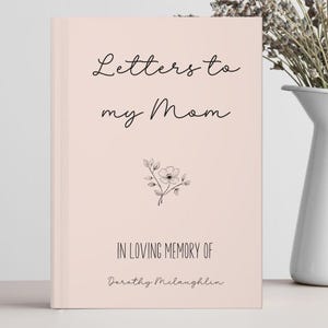 Cartas personalizadas para mi mamá en el cielo, diario de duelo, cuaderno conmemorativo personalizado, regalo de condolencias por la pérdida de la madre, condolencias para mamá en el cielo