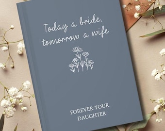 Personalized Mother Father of Bride,  Wedding Gift from Daughter on Wedding Day, Speech book, Custom Wedding Keepsake Notebook