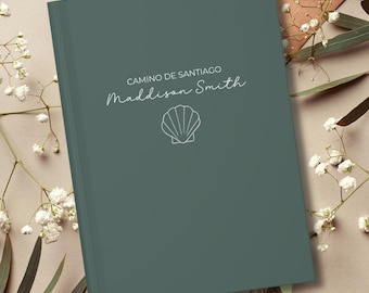 Custom Camino de Santiago Journal, Personalized Pilgrim Notebook with name, Buen Camino Travel Diary, Walking Gift