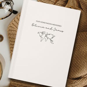 Personalized Our Honeymoon Journal, Honeymoon Diary, Keepsake Travel Journal, Custom Couple Travel Notebook, Newlywed Gift