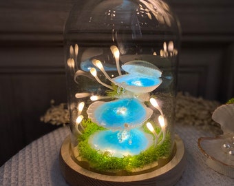 Fantastische Sea Clam Pearl Night Light Shell & Pearl Night Lamp Ocean Lamp Home Decor Tafellamp Handgemaakte nachtverlichting Creatief cadeau voor haar