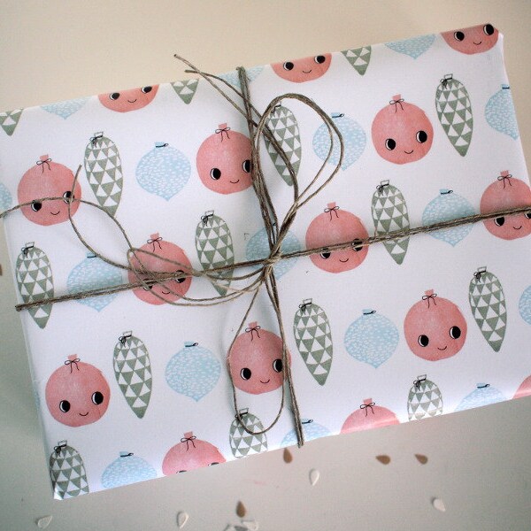 jingle bells - eco friendly gift wrapping paper - A2 (42x59,4cm) - 2 sheets