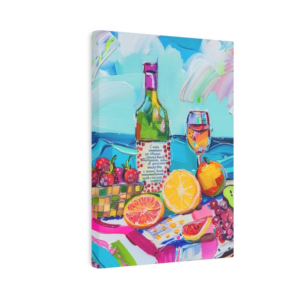 Picnic on the beach Canvas Photo Tile