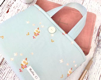 Handmade Floral Book Tote – Padded Cotton Bible Cover