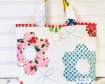 Patchwork Bible Tote Bag – Handmade Cotton Book Cover