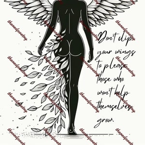 Print on Demand Minimalist Room Inspirations: Angel Design & Quote Wall Art Essential