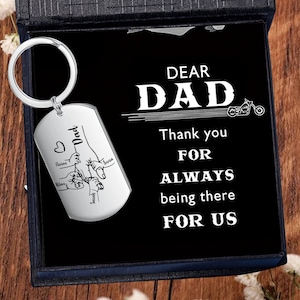 Papa personnalisé avec nom d'enfant, cadeau d'anniversaire avec photo prénom pour mari, cadeau de fête des pères, papa porte-clé avec boîte-cadeau