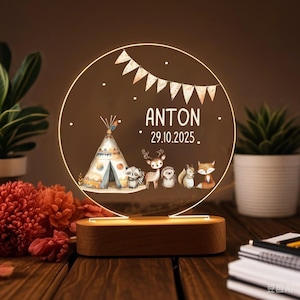 Personalized Night Light Baby Gift,Night light for babies,Gifts for kids, birth gift for girls, bedside lamp,Baptism Gift,Birthday gift