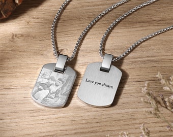 Custom4U Collana Da Uomo Personalizzata Con Nome, Catena In Argento 5mm, 45 Cm + 5 Cm, In Acciaio Inossidabile, Regalo Per La Festa Del Papà