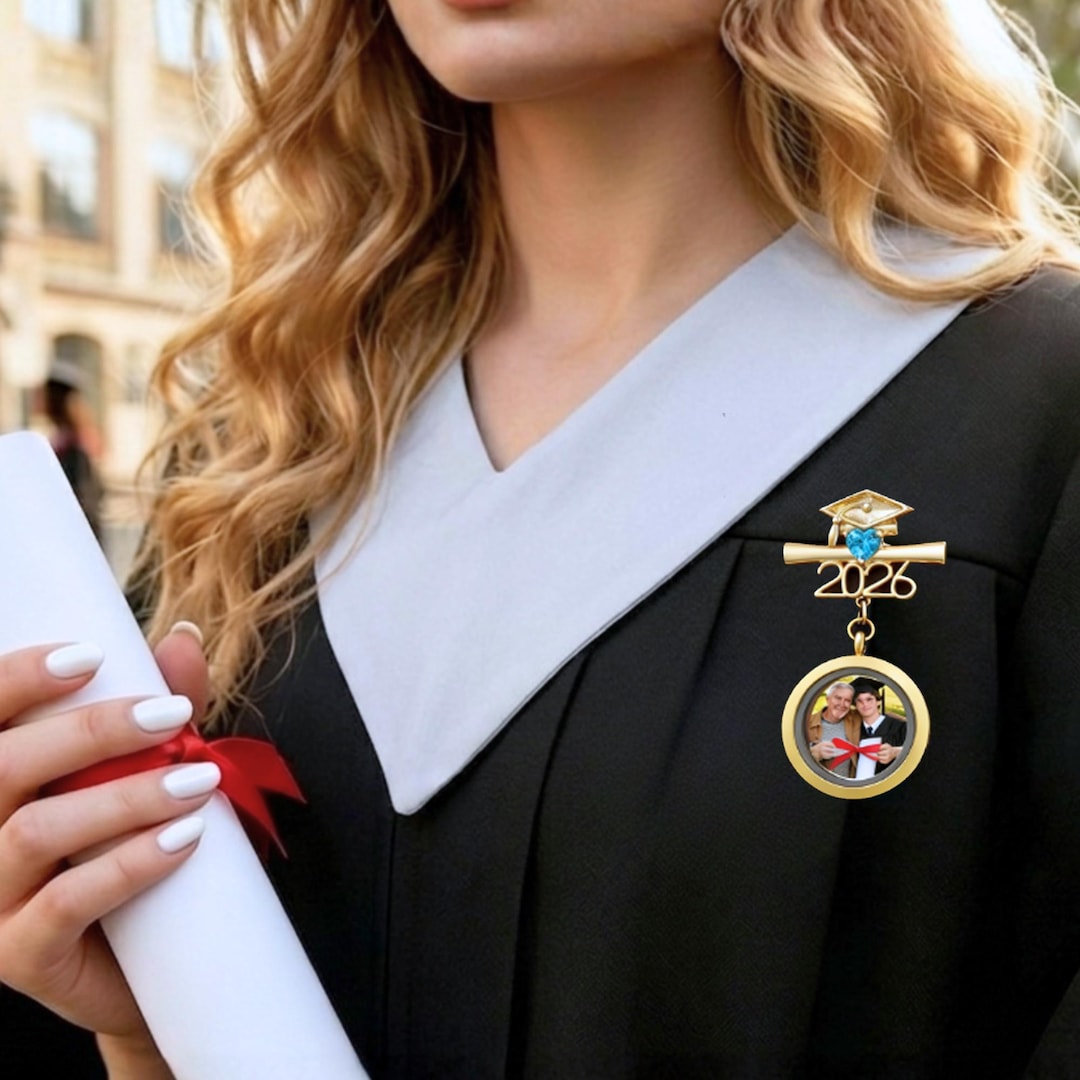 Graduation Brooches 2026 Custom Graduation Brooch Photo Charms, Memorial Graduation Gift ...