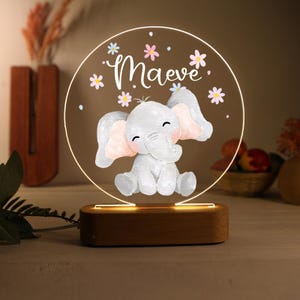 Personalized Night Light for Kids,Night Light with Base,Animal Night Lamp,Baby Night Light,Baby Bedside Lamp,Nursery Decor,1st birthday gift