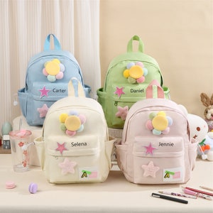 Custom Children School Bag Backpack Toddler Nursery Backpacks Back to School Kids Gift Kids Backpack with Name, First School Bag for Toddler
