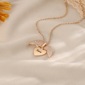 Personalized Hidden Names Heart Necklace,Custom Secret Message Love Necklack,Daisy Necklace,Gift For Girlfriend,Valentine  Gift,Gift For Mom