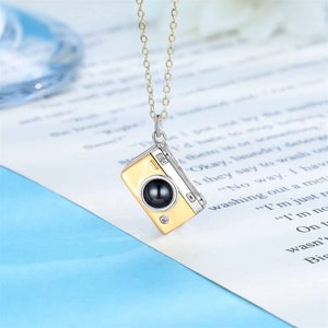 Custom  Photo Projection Necklace,Memorial Photo Necklace,Camera Projection Necklace, Gift for Her, Anniversary Gift, Gift for Girlfriend