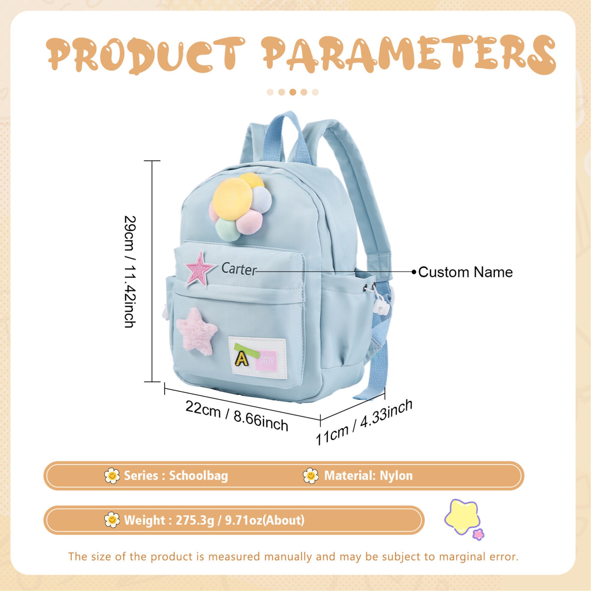 Custom Children School Bag Backpack Toddler Nursery Backpacks Back to ...