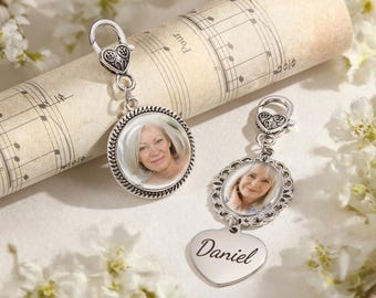 Custom Bridal Bouquet Charm,Flower Bouquet Photo Charm,Wedding Memorial Keepsake,Bridal Shower Gift,Wedding Memorial Gifts,Gift For Her