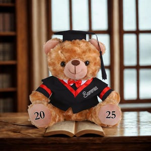 Custom Graduation Bear 2025,Graduation Gift,Plush Bear with Mortarboard,College Graduation Teddy Bear Graduation Gift,Gift for Graduates