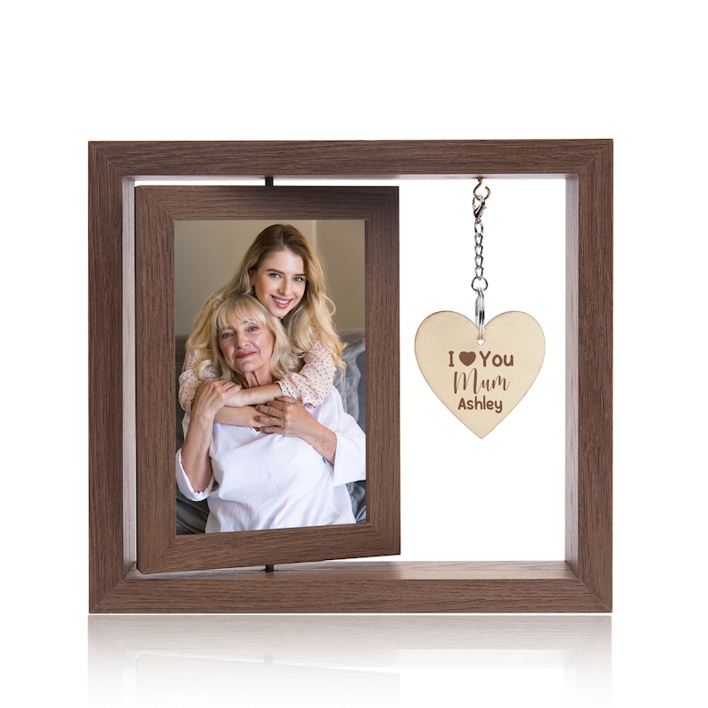 Personalized Wooden Photo Rotatable Frame,double-sided Photo Frame ...
