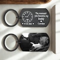 The Moment You Became My Daddy,Personalised Photo Keyring With New Born Baby Photo Gift,Gift for New Daddy Mommy,1st Father's Day Gift
