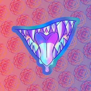 Holographic Acrylic Pin - Want A Bite