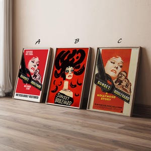 サンセット大通り映画ポスター、高品質キャンバスプリントアートポスター、彼女へのギフト、彼へのギフト、フレームなし