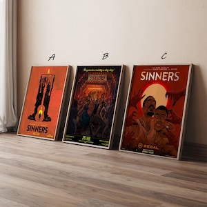 Sinners (2025) Film Poster, Hochwertige Leinwand Kunst Poster, Geschenk für Sie, Geschenk für Ihn, ungerahmt