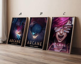 Arcane Season 2 2024 Poster, Arcane League Of Legends Posters, High Quality Canvas Print Art Posters, Gift for her, Gift for Him, Unframed