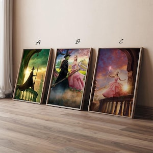Wicked 2024 Film Poster, Hochwertige Leinwand Kunst Poster, Geschenk für Sie, Geschenk für Ihn, Ungerahmt