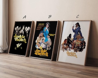 Jackie Brown Movie Poster, High Quality Canvas Print Art Posters, Gift for her, Gift for Him, Unframed