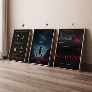 Weapons Movie Poster, High Quality Canvas Print Art Posters, Gift for her, Gift for Him, Unframed