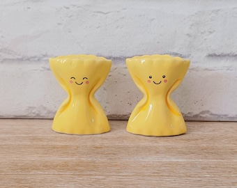 Pasta Salt and Pepper Pots Condiment Set Salt Pepper Pot Shaker Shakers Thank You Gift Present Mother's Day Birthday Novelty Foodie Farfalle