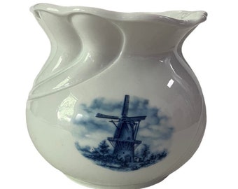 Rare bol bleu de Delft 1984 Ter Steege BV bleu/blanc en porcelaine 10 cm tourbillonnant moulin à vent