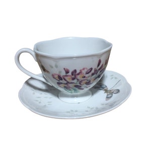 Lenox Butterfly Meadows Teacup and Saucer Set