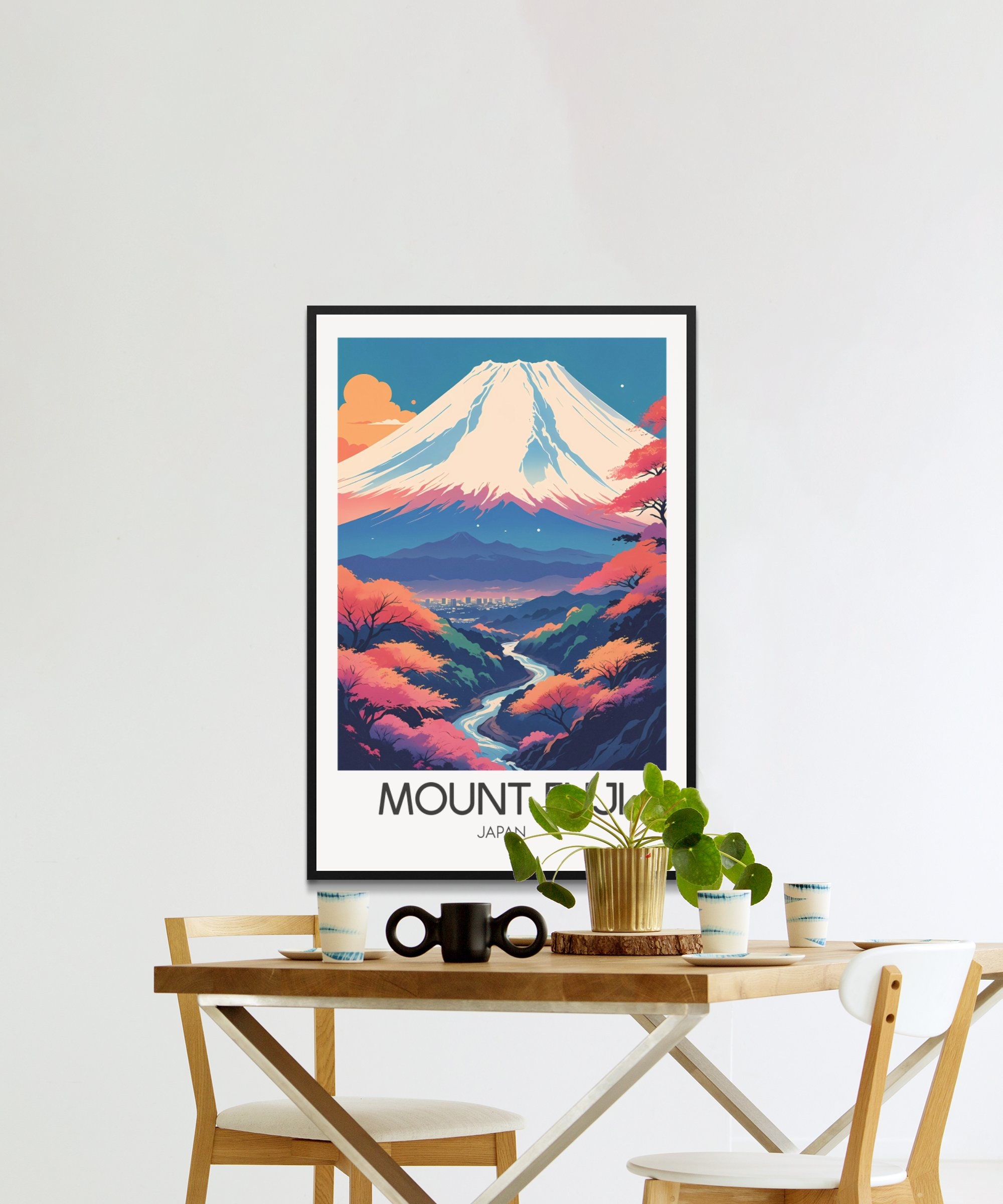 Retro Mount Fuji Wall Art, Vintage Japan Poster, Nostalgic Travel Print ...