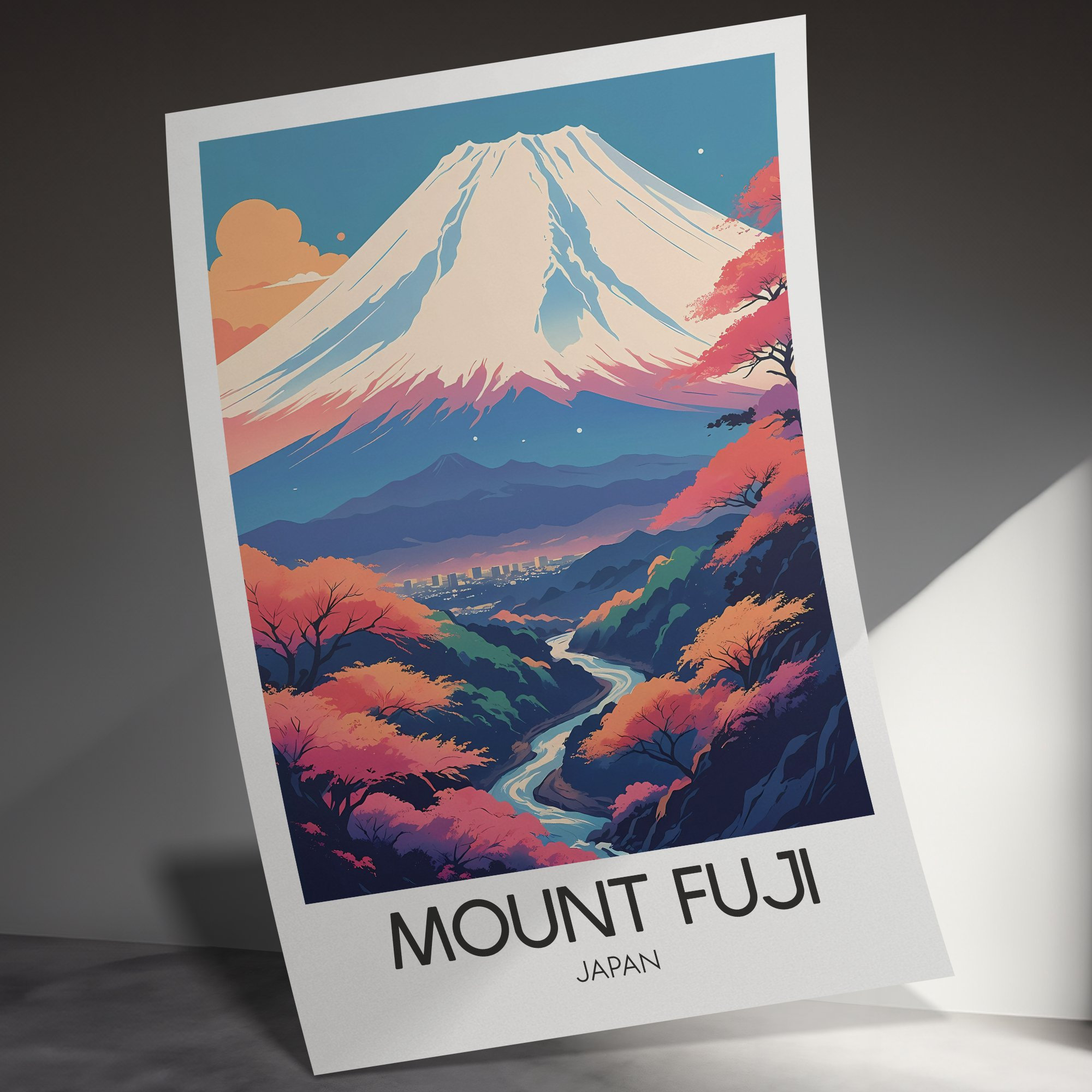 Retro Mount Fuji Wall Art, Vintage Japan Poster, Nostalgic Travel Print ...