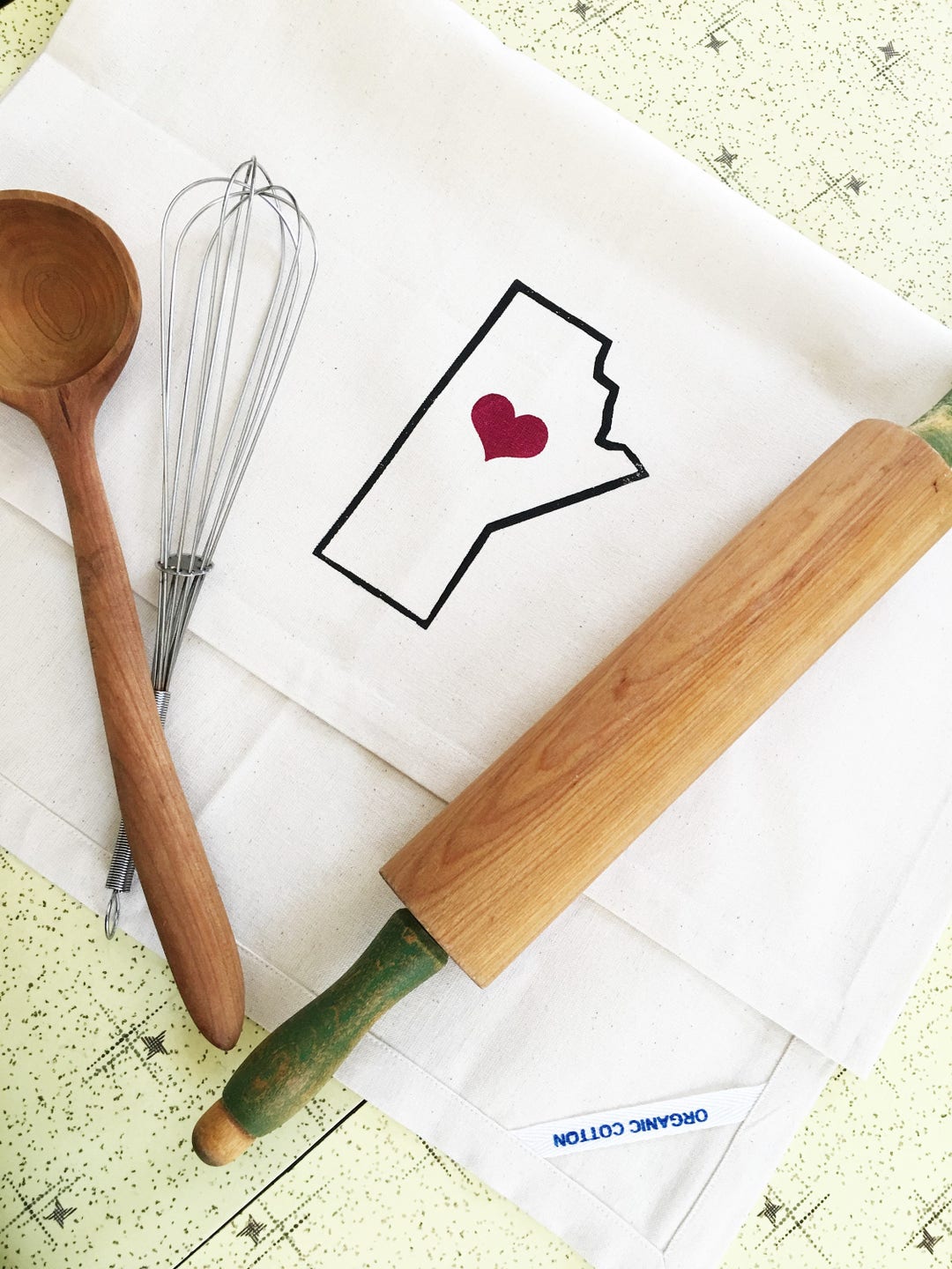 Winnipeg Manitoba Heart Organic Kitchen Dish Towel. Silk Etsy